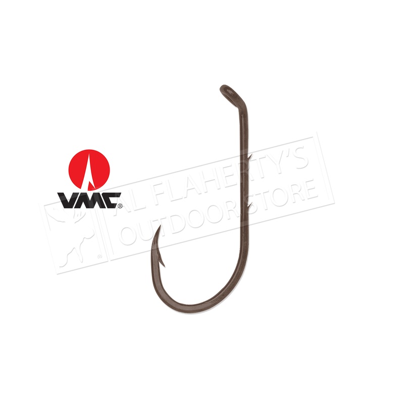 VMC Faultless Baitholder Hooks with Turned Down Eye and Offset Point, Bronze Finish Various Sizes #9292BZ