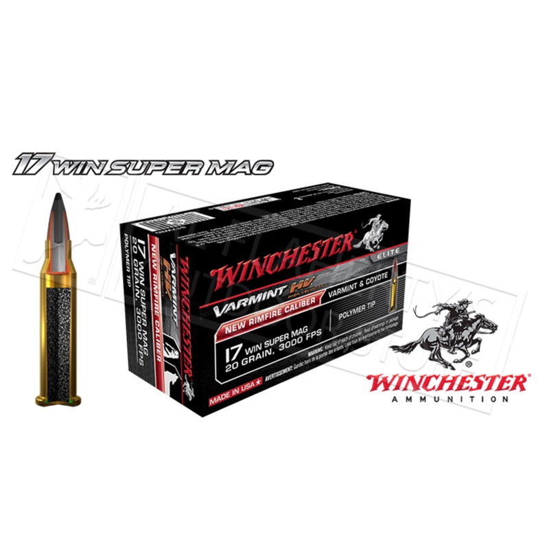 Winchester 17WSM Varmint HV, 20 Grain Box of 50 #S17W20