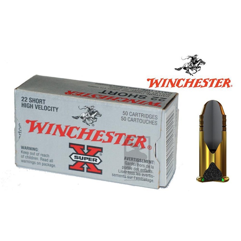 Winchester 22 Short Super-X High Velocity, 29 Grain Box of 50 #X22S