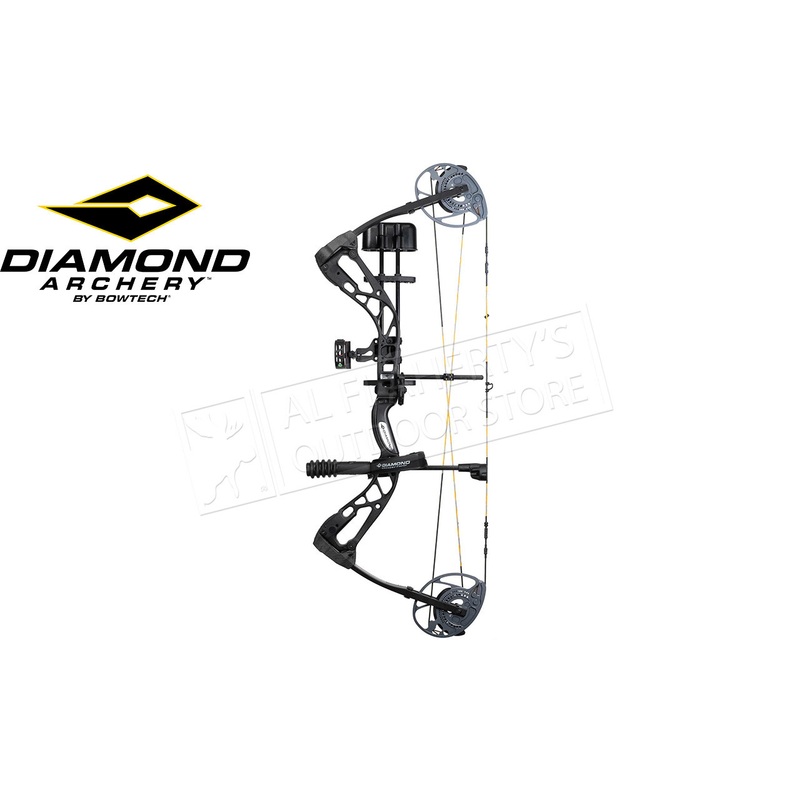 BowTech Diamond Archery Edge XT Bow Kit, 7-70 lb Adjustable Compound Bow, Black #A13799