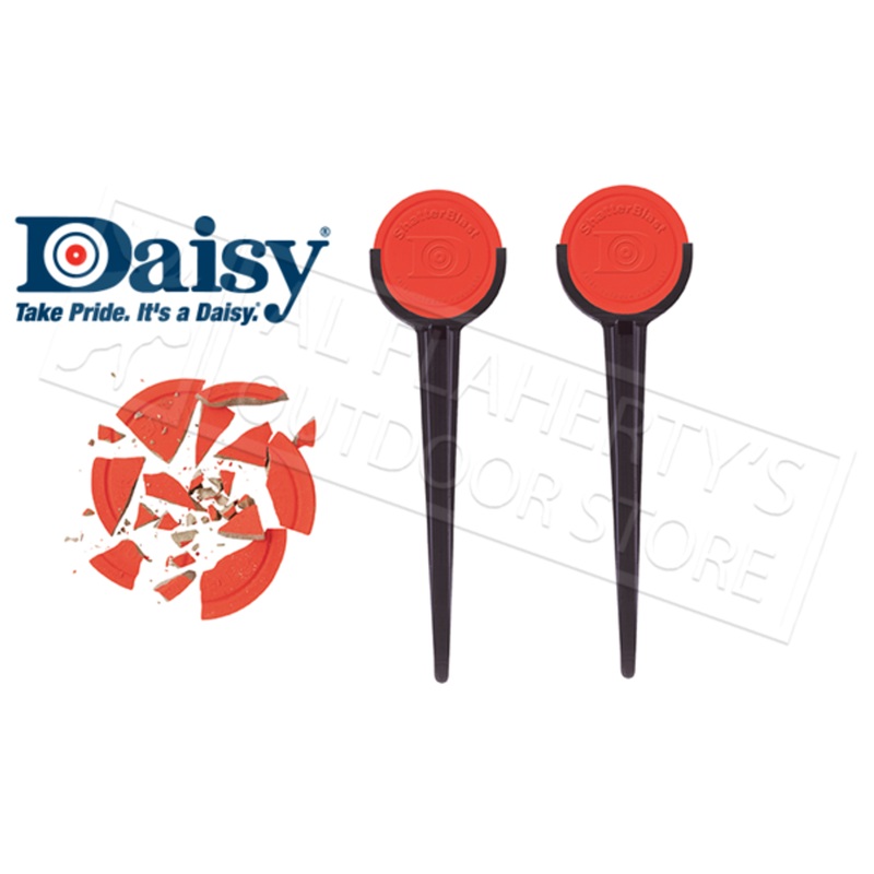 Daisy ShatterBlast Airgun Clay Targets with Holders, 8 Discs & 2 Holders #980872-444