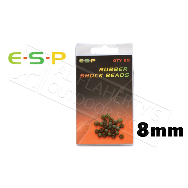 E-S-P Rubber Shock Beads, 8.0mm Pack of 25 #ESBD80
