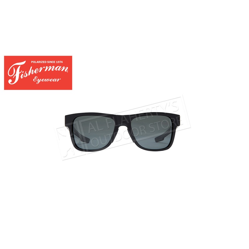 Fisherman Eyewear Cover,  Shiny Black/Gray Lens Polarized Lens #50743001