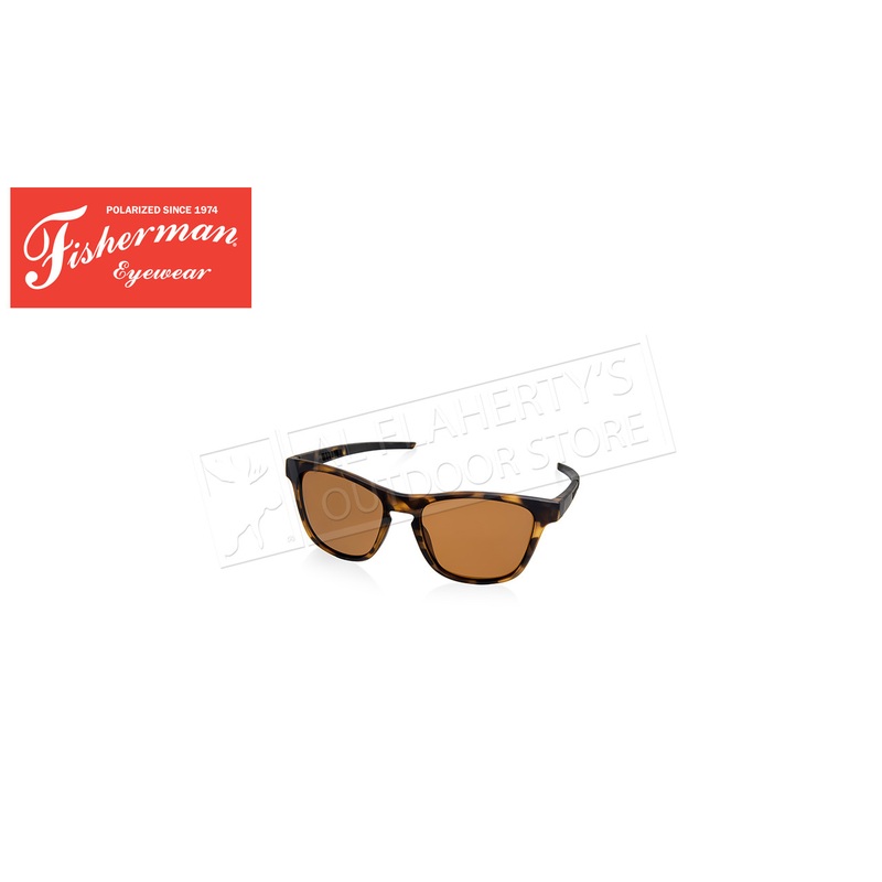Fisherman Eyewear Spinner Matte Tort w/Blk Rubber Tmpl Trim/Brown Lens #50783202