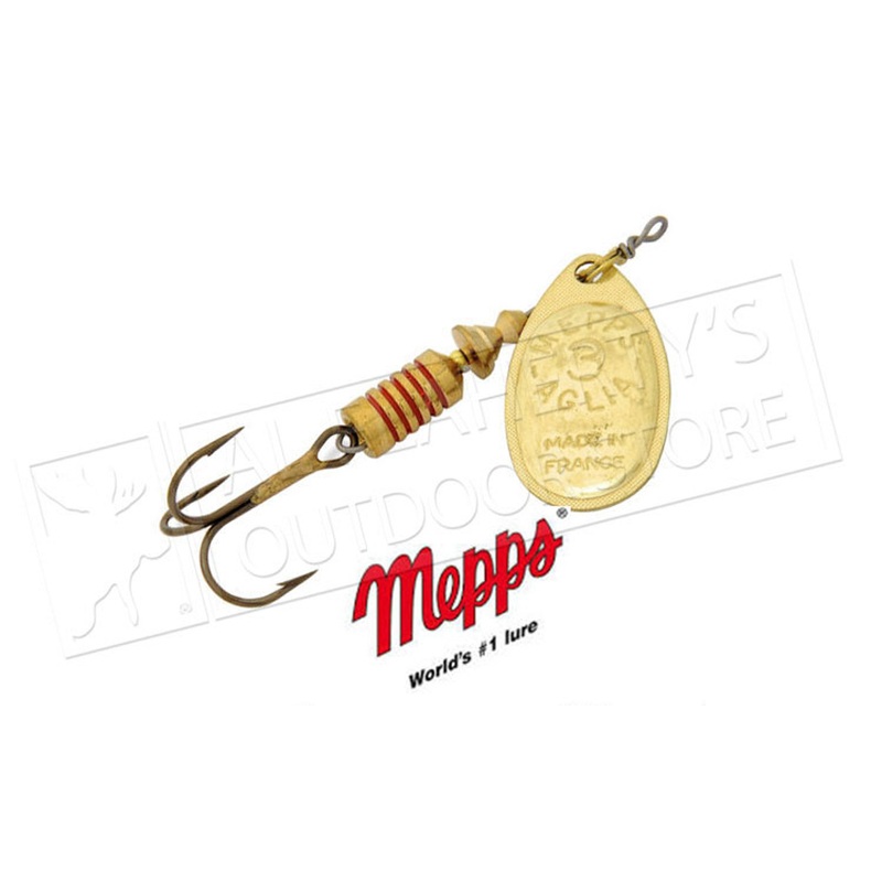 Mepps Aglia Spinners, Inline, Plain Treble, Size 3, 1/4 oz. #B3