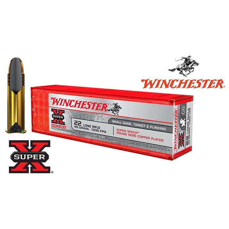Winchester 22LR Super X, 40 Grain FMJ, 1300 FPS, 100 Round Box #X22LRSS1