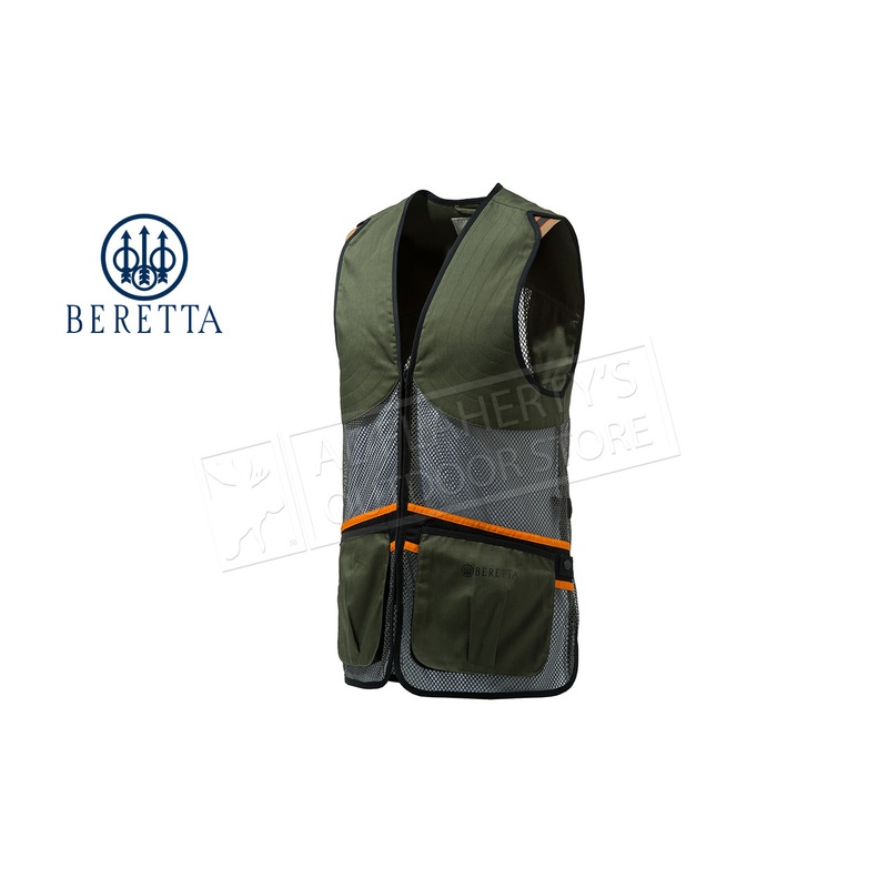 Beretta Full Mesh Shooting Vest, Dark Olive #GT671T1553072A