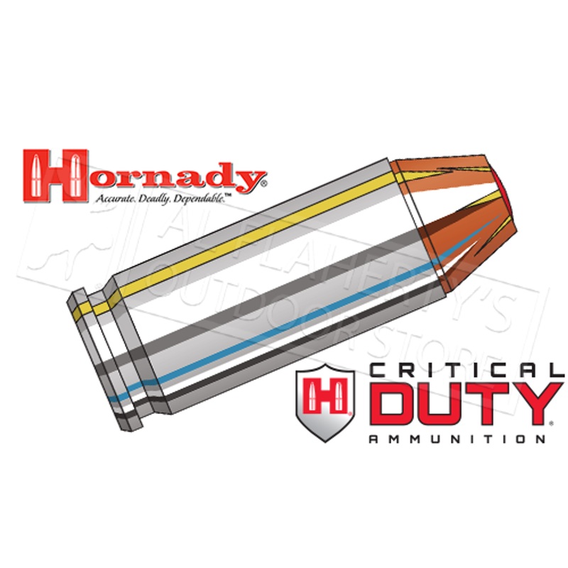Hornady 10mm Critical Duty, FlexLock JHP 175 Grain Box of 20 #91256