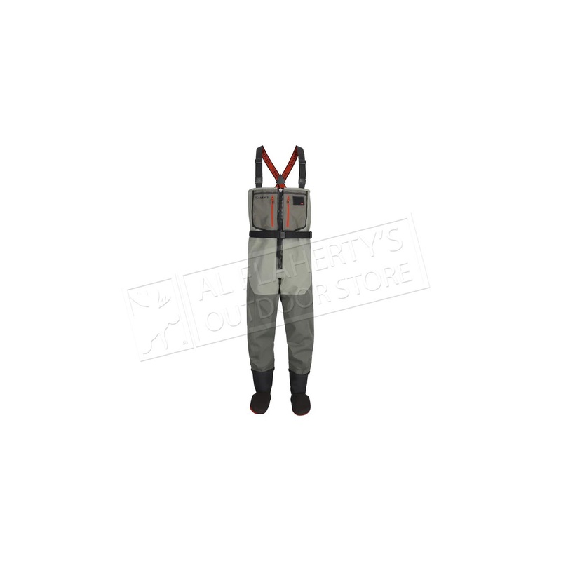 Simms Men’s Freestone Stocking Foot Wader, Smoke #13612-040-4009