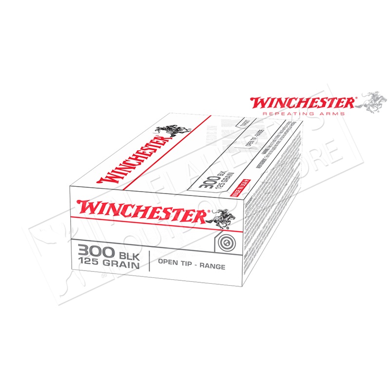 Winchester 300 Blackout White Box, FMJ 125 Grain Box of 20 #USA300BLK