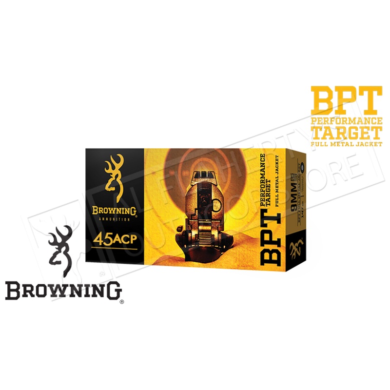 Browning Ammo 45ACP BPT Target 185 Grain FMJ Box of 50 #B191800452
