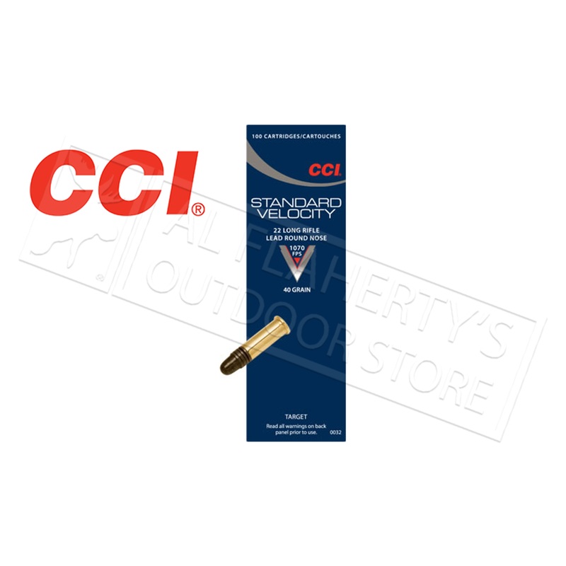 CCI Standard Velocity 22LR, 40 Grain Lead Round-Nose Box of 100, 1000/$132.40, 5000/$634.00 #0032