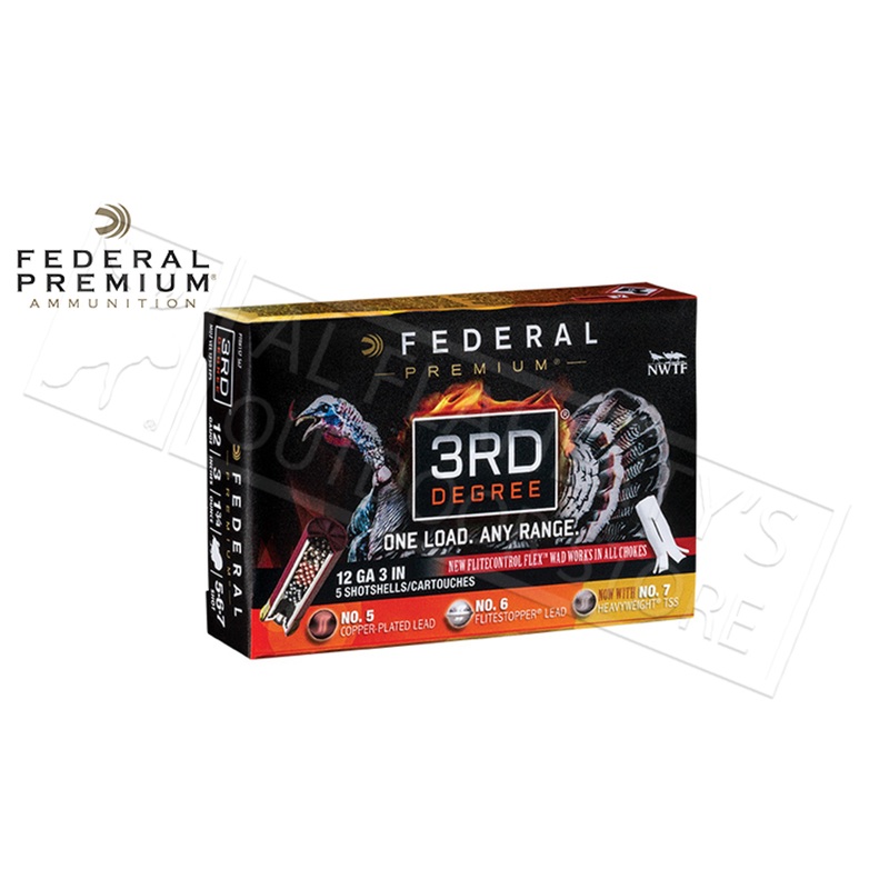 Federal 3rd Degree Turkey Shells 12 Gauge 3