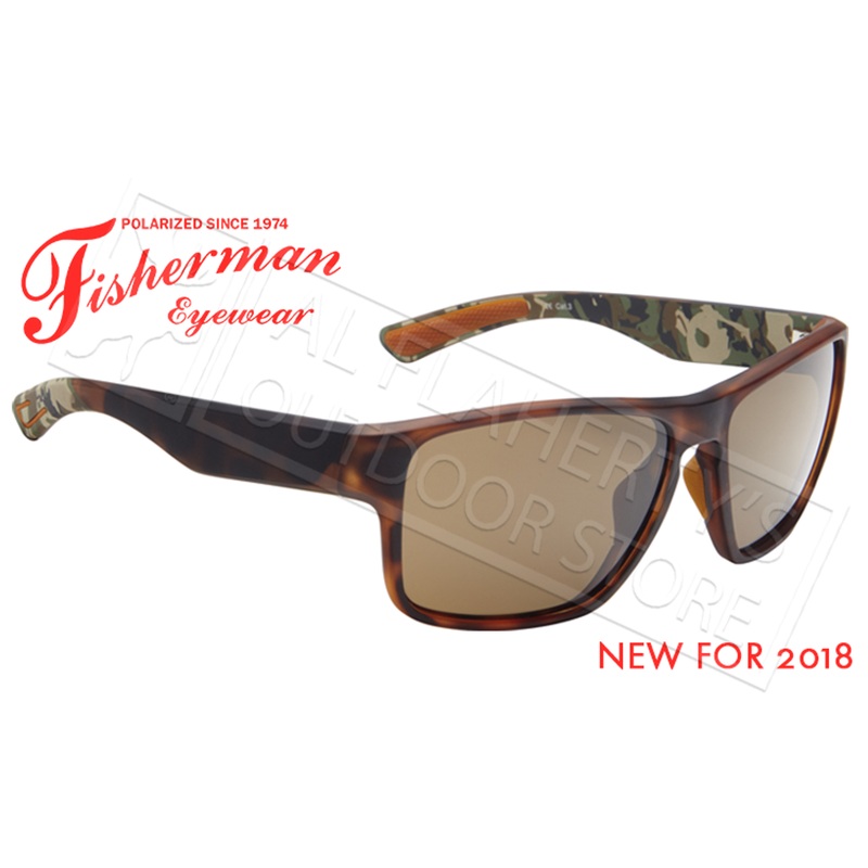 Fisherman Eyewear Maverick Polarized Glasses, Tortoise Frame with Brown Lens #50633202