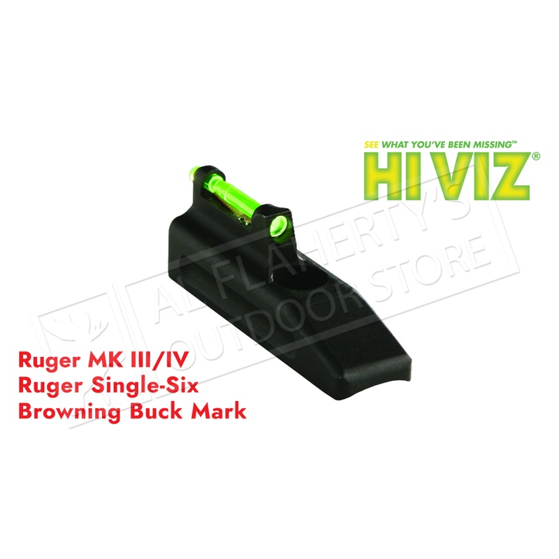 HiViz Ruger Mark II/III, IV and Browning Buckmark Pistol Fiber Optic Front Sight Kit #HRB2007