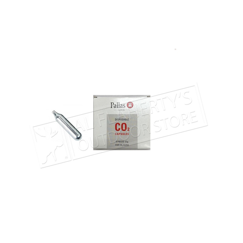 Pallas Air Pistol CO2 Replacement Cartridges 12G Standard, Box of 5 #WRPAL-34115-K219