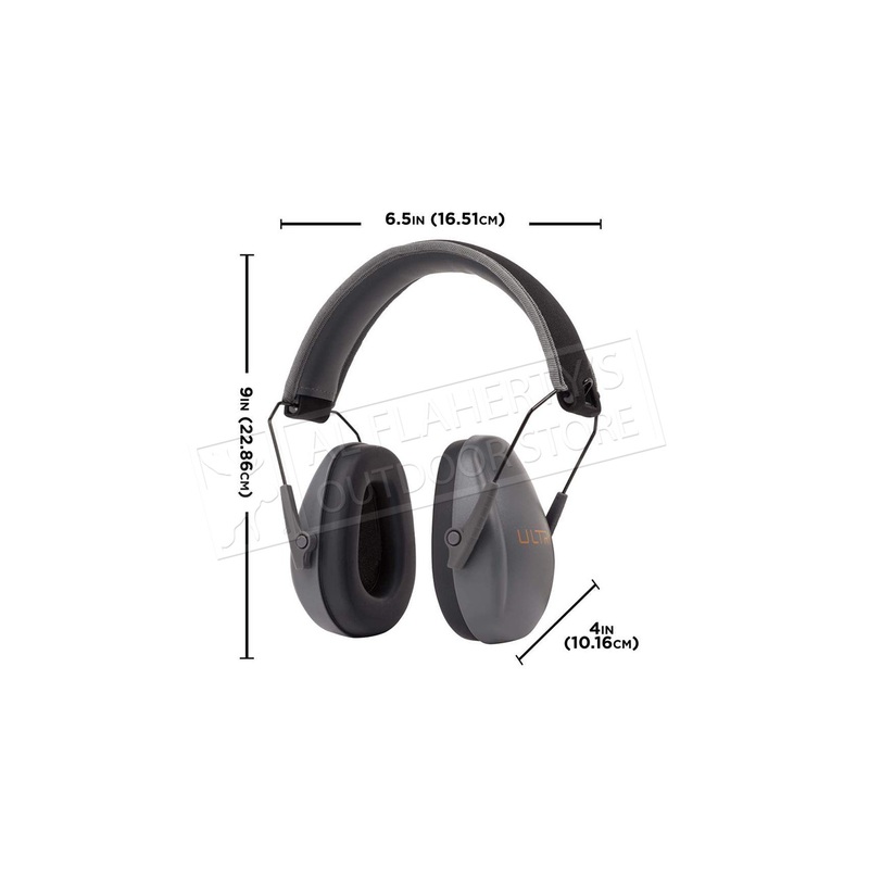 ULTRX Slim Profile Passive Earmuff, Gray #4153