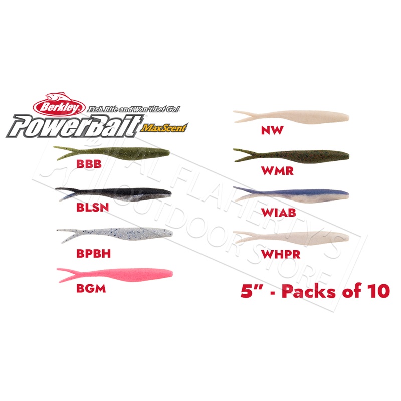 Berkley PowerBait MaxScent Flatnose Jerk Shad, Various Patterns, 5
