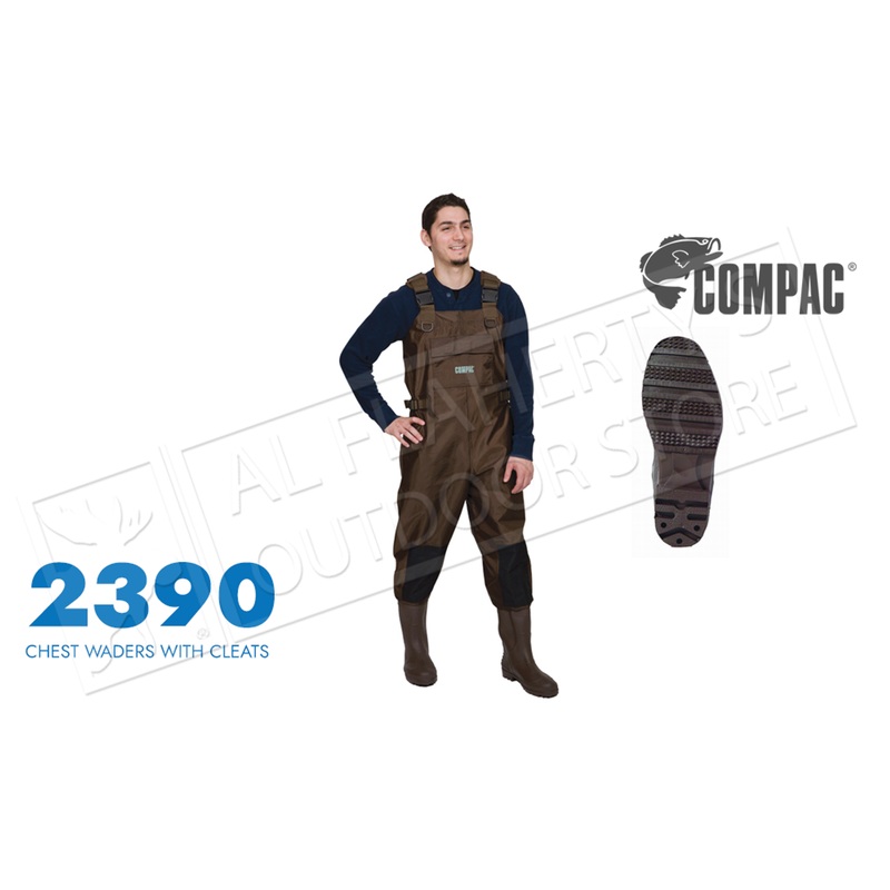 Compac PVC Chest Wader with Cleated Sole – Various Sizes #2390