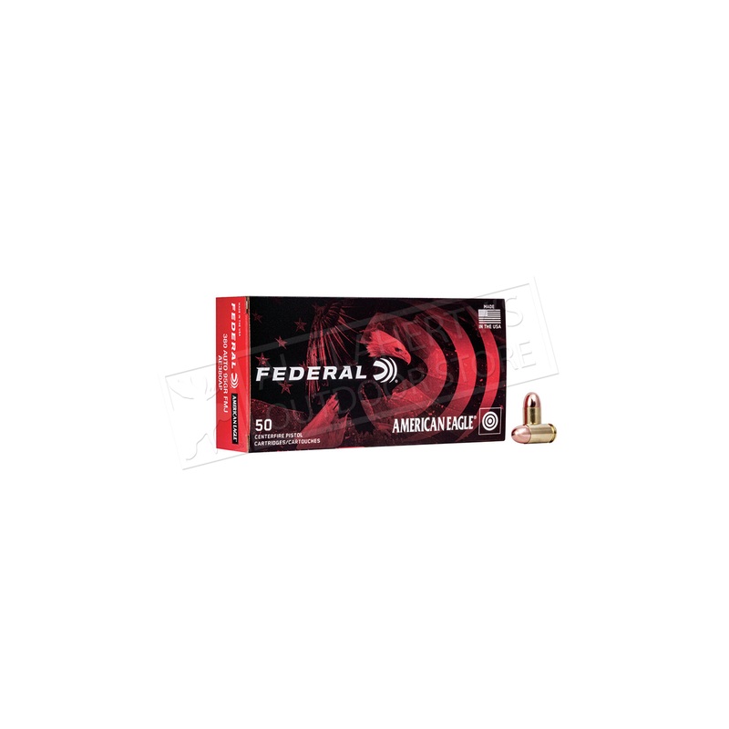 Federal American Eagle 380 Auto, FMJ 95 Grain Box of 50 #AE380AP