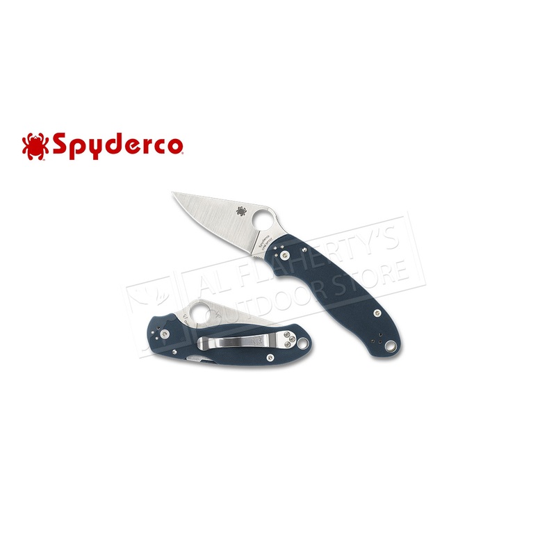 Spyderco Para 3 Cobalt Blue G-10 CPM SPY27 Folder with PlainEdge #C223GPCBL