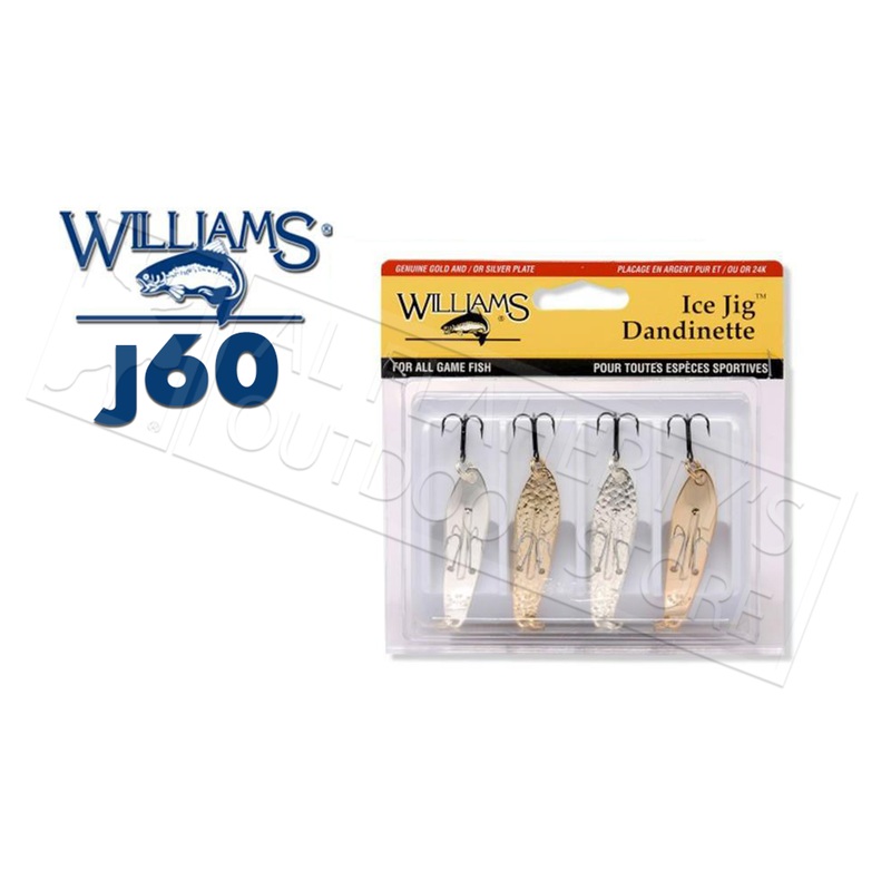 Williams Trophy Takers Classics 4-Pack Ice Jig Size J60 #4-J60CL