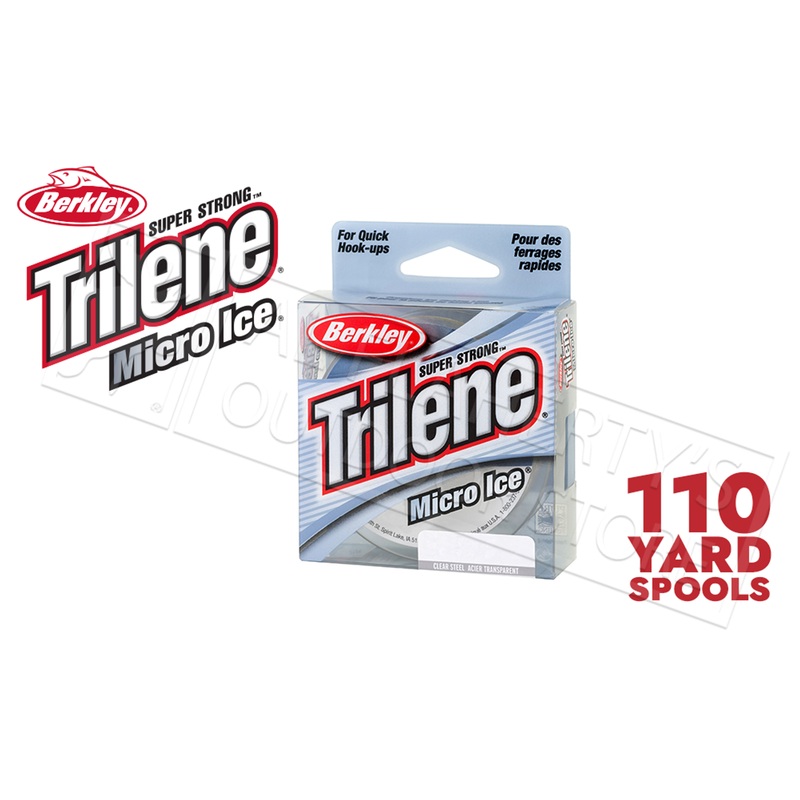 Berkley Trilene Micro Ice Fishing Line, Solar, 110 Yard Spool,  4 – 8 lbs., #MIPSx-81