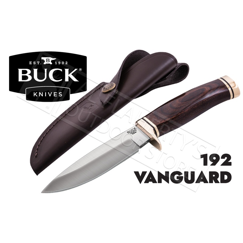 Buck Knives 192 Vanguard Hunting Knife with Heritage Walnut Dymondwood #0192BRS-B