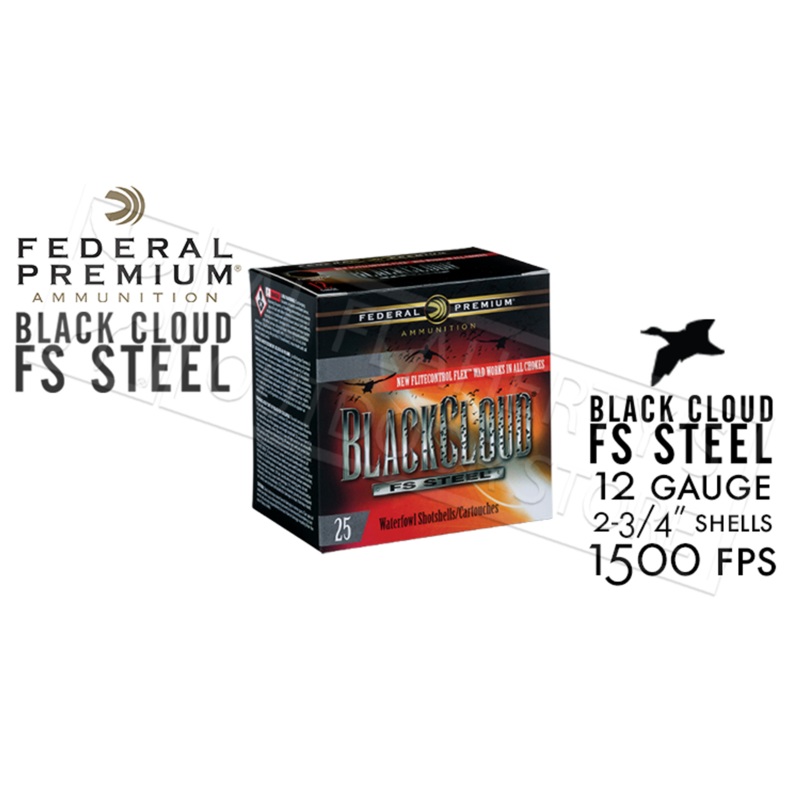 Federal Black Cloud FS Steel with FliteControl Flex Wad 12 Gauge 2-3/4
