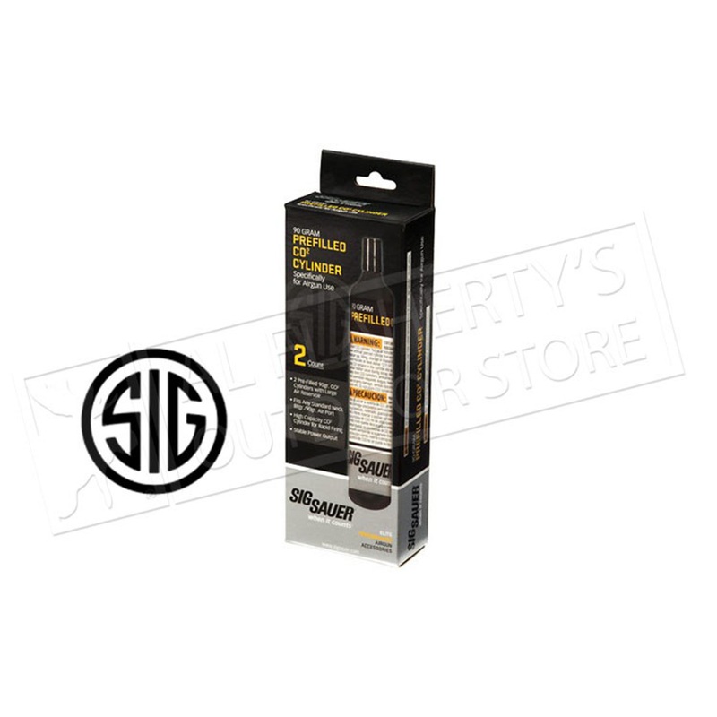 SIG Sauer Air Pistol CO2 Replacement Cartridges 90G Box of 2 #SIGPAC9002
