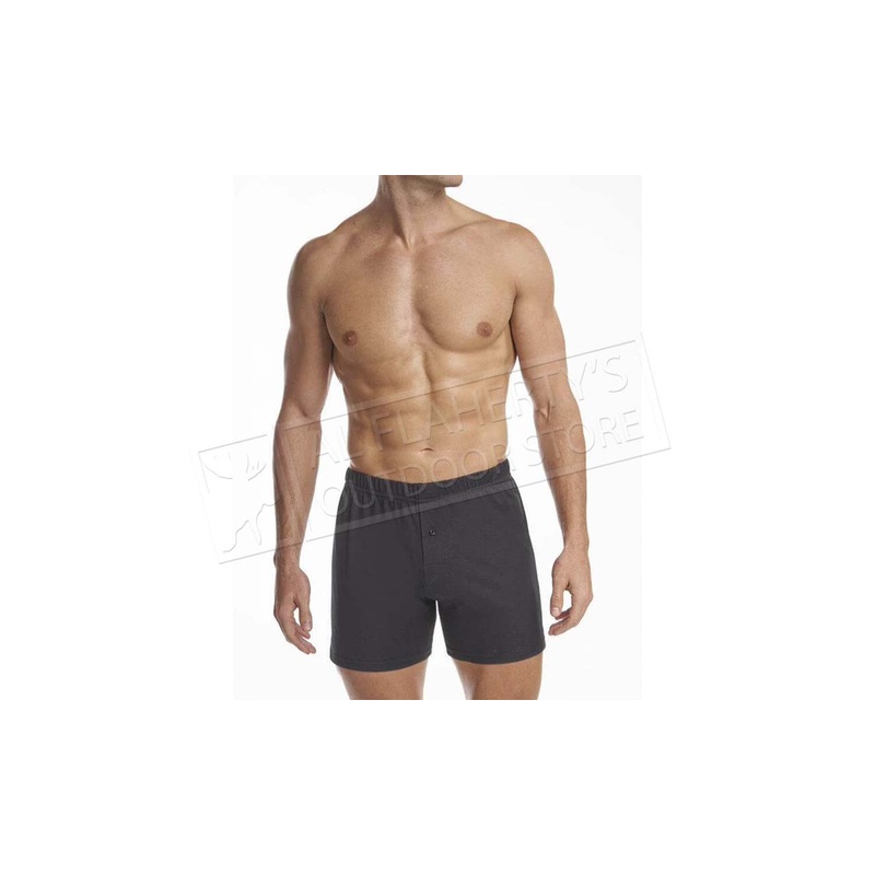 Stanfield’s Men’s 2 Pack Cotton Knit Boxer, Black #2589-A28