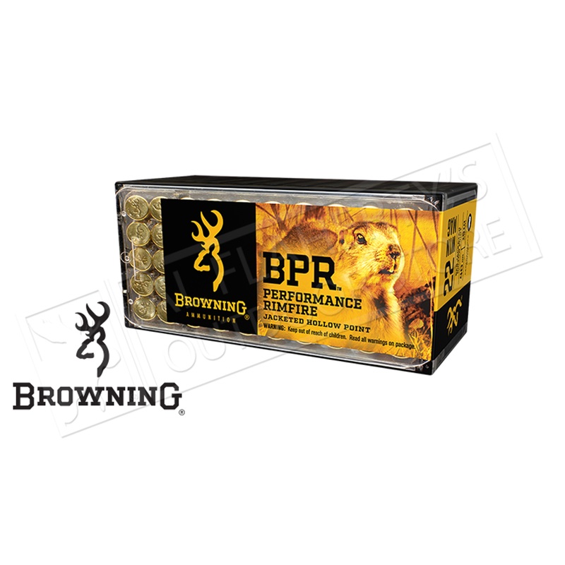 Browning Ammo 22WM BPR Hunting JHP 40 Grain Box of 50 #B195122050