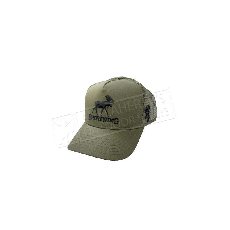 Browning Trucker Cap Maple Leaf Moose Logo, Green #308671641