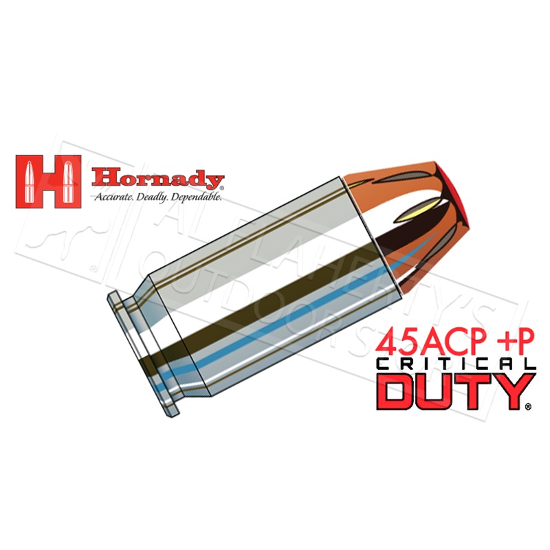 Hornady 45ACP  P Critical Duty, FlexLock JHP 220 Grain Box of 20 #90926