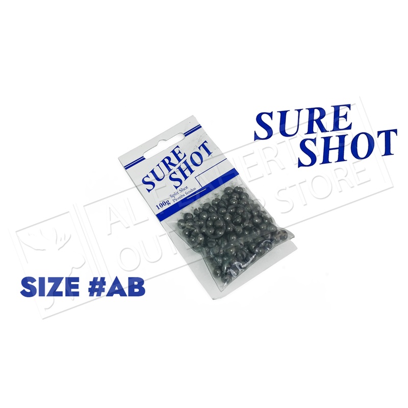 Sure Shot Split Shot, Size AB, 100g #SSABCG