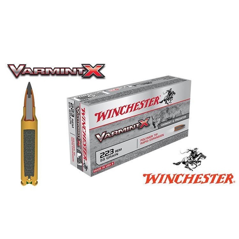 Winchester .223 Rem Varmint X, Polymer Tipped 55 grain Box of 20 #X223P