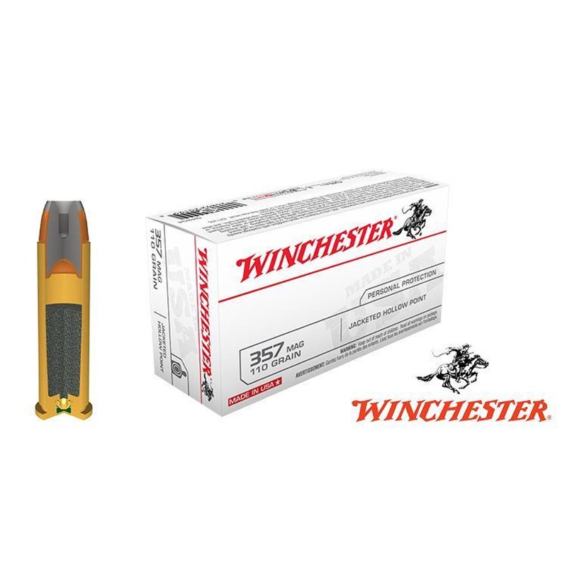 Winchester .357 Magnum White Box, JHP 110 Grain Box of 50 #Q4204