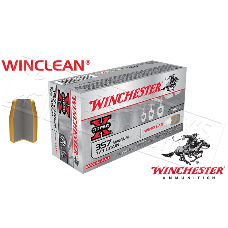 Winchester .357 Magnum WinClean, TFMJ 125 Grain Box of 50 #WC3571