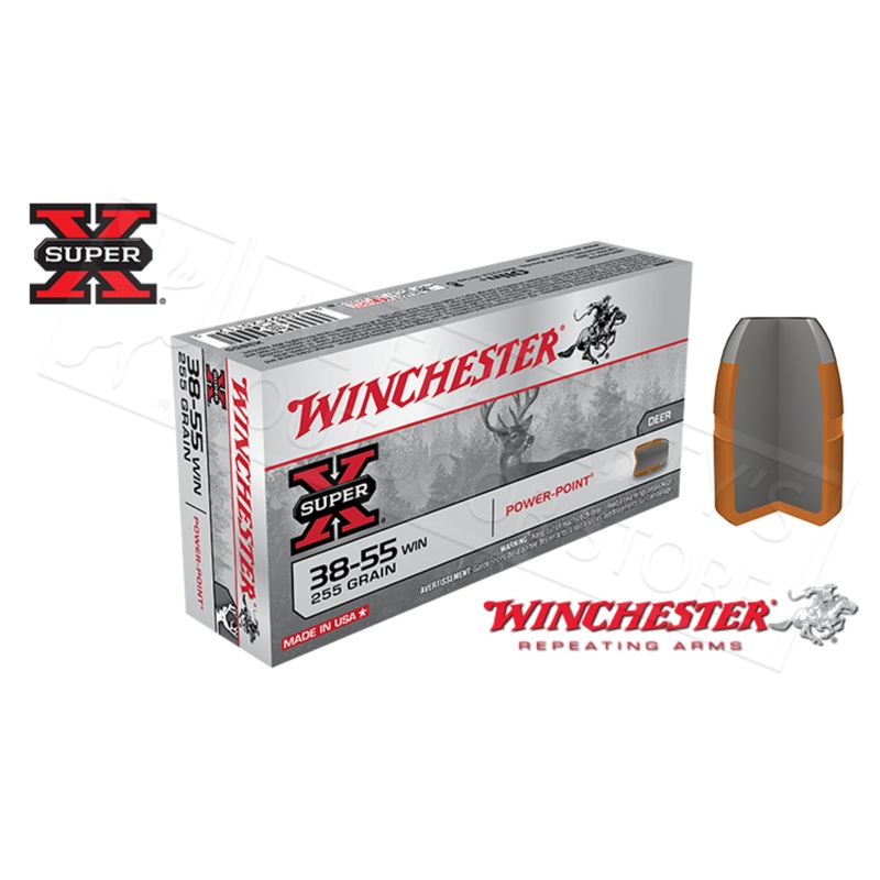 Winchester 38-55 WIN Super X, Power Point 255 Grain Box of 20 #X3855