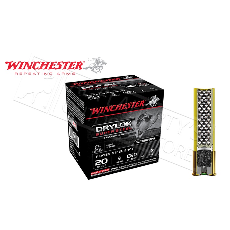 Winchester Drylok Super Steel Magnum Waterfowl Shells 20 Gauge 3
