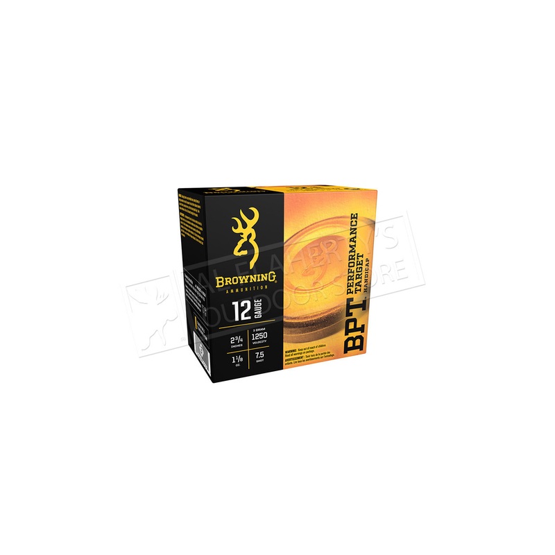 Browning Ammo BPT Handicap Performance Target Shot Shells, 2-3/4, 1-1/8 oz. No. 7-1/2, 1250 FPS Case of 250 #B193641227