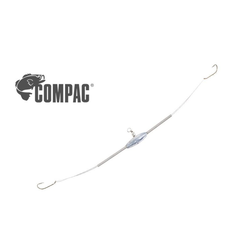 Compac 2-Way Flexible Arm Spreader with Snelled Hooks, #6 Baitholder #2WS