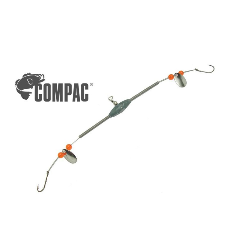 Compac Deluxe 2-Way Flexible Arm Spreader with Spinners and Beads, #6 Baitholder #2WSSP