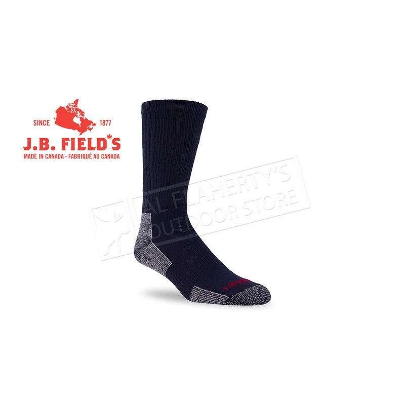 J.B. Field’s Men’s Light Hiking GX Merino Wool Sock, Grey/Navy #8761-80