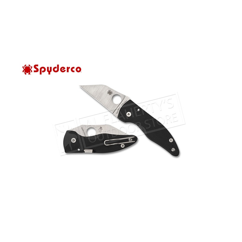 Spyderco Microjimbo Black G-10 Plainedge Folding Knife #C264GP