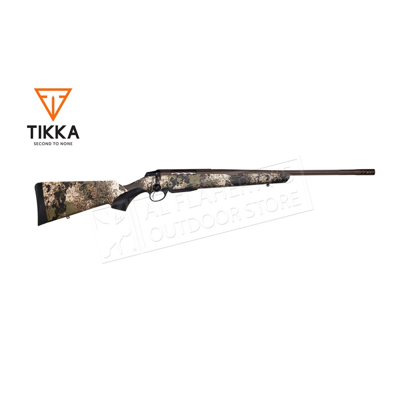 Tikka T3x Lite Veil Wideland Camo Cerakote and Fluted Barrel with Brake – Various Calibers