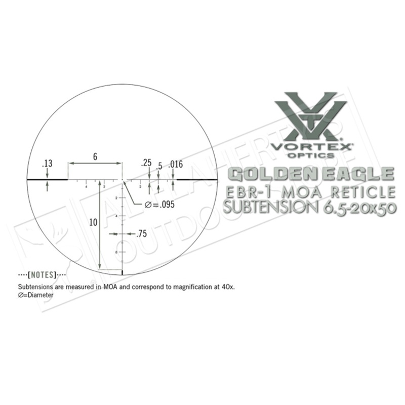 Vortex Golden Eagle HD 15-60x52mm Scope with ECR-1 MOA Reticle #TCS-1503