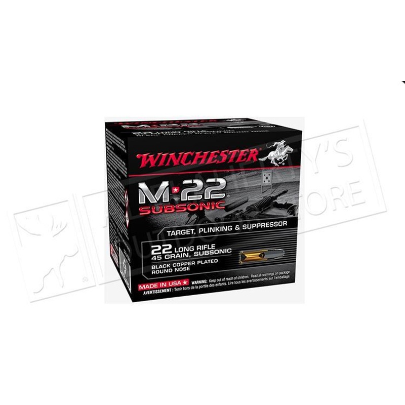 Winchester 22LR M-22 Subsonic, 45 Grains 400 Rounds #S22LRTSU8