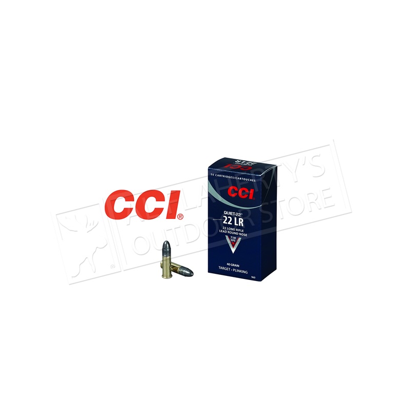 CCI Quiet 22LR Rimfire LRN, 40 Grain 710 fps, Box of 50 #0960