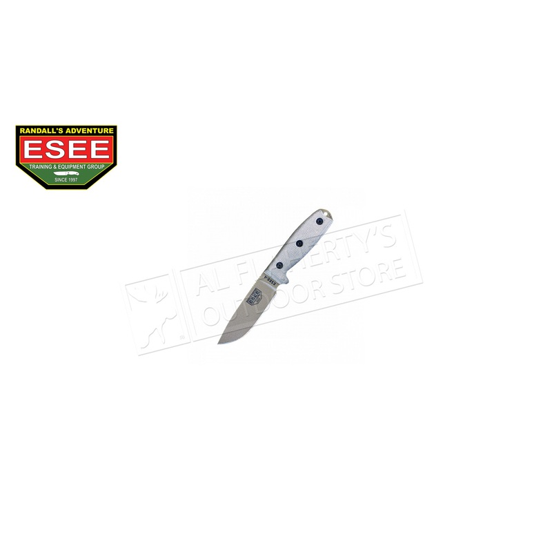 ESEE Knives 4, Serrated Edge, Black Sheath with MOLLE Back #ESEE-4S-MB-B